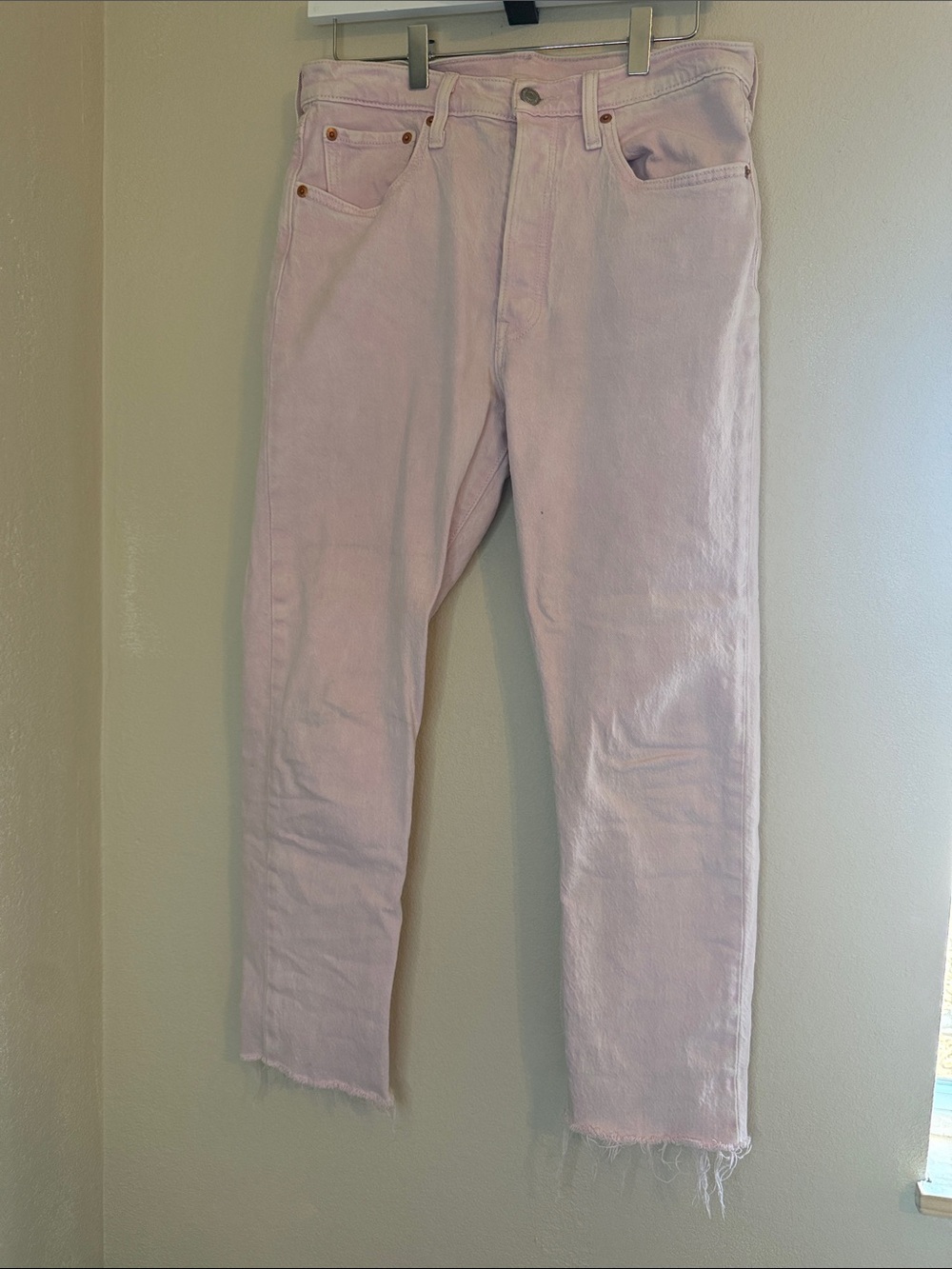 14. Levi's Pastel Pink High-Rise Jeans